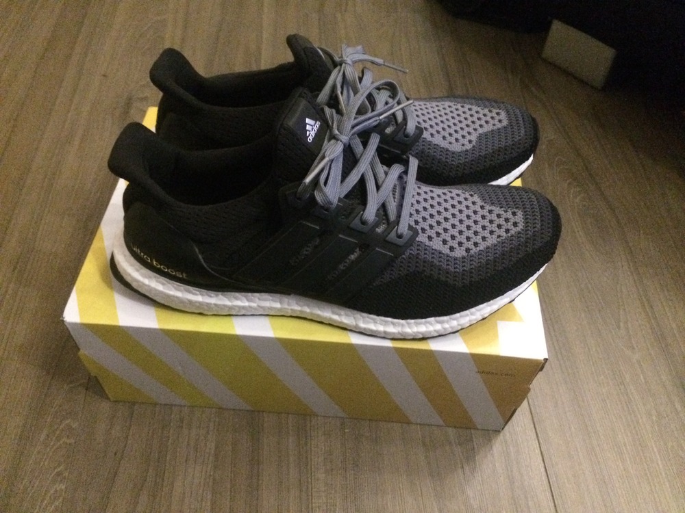 ultra boost gray and black