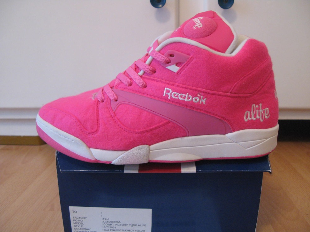 reebok pump alife pink