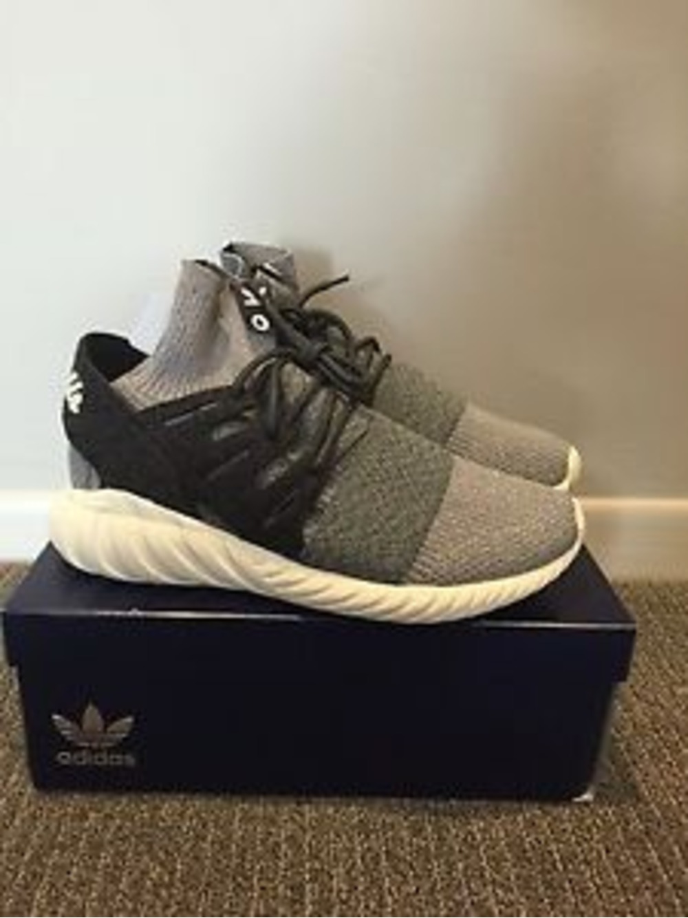 Adidas Toddler Tubular Shadow Knit (Black White) KicksusA