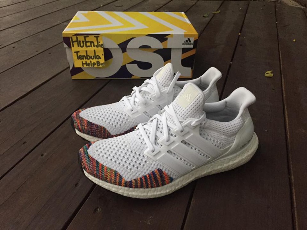 ultra boost 1. ltd multicolor white