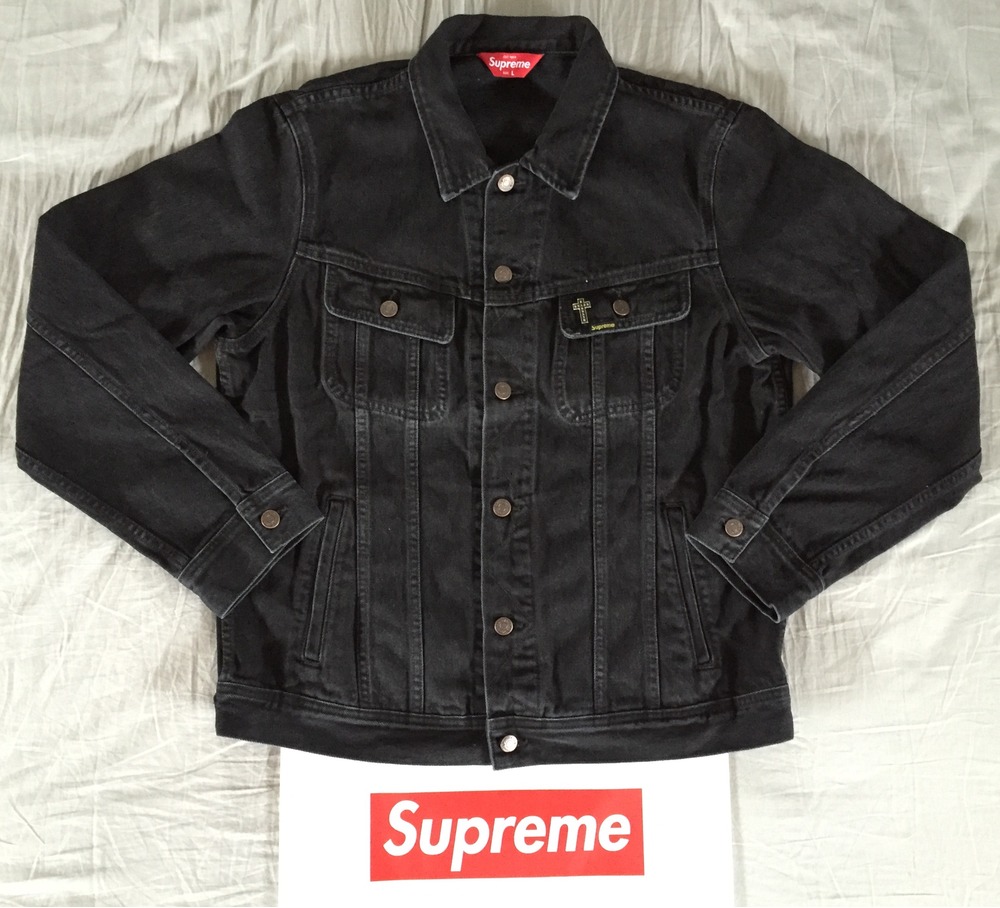  SUPREME x Black Sabbath Denim Trucker Jacket Black size L 