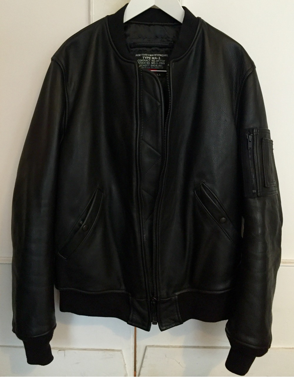 Supreme x Schott NYC Leather MA-1 Bomber Jacket (#484388) from D10S at ...