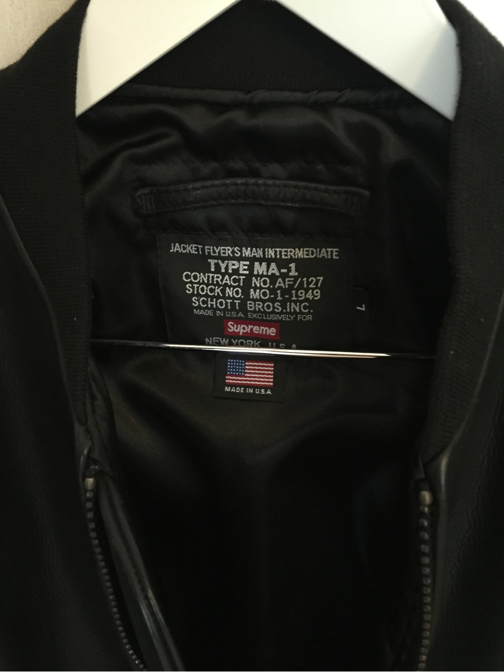 Supreme x Schott NYC Leather MA-1 Bomber Jacket (#484388) from D10S at ...