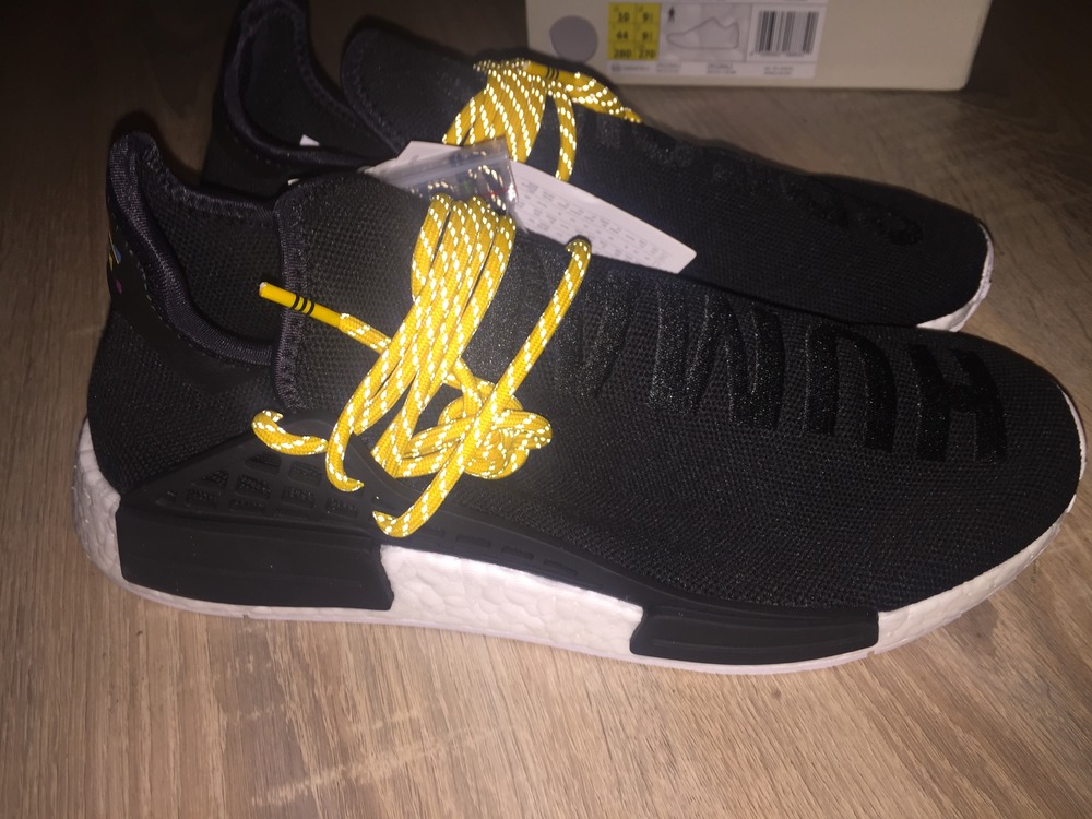 human race black with yellow laces