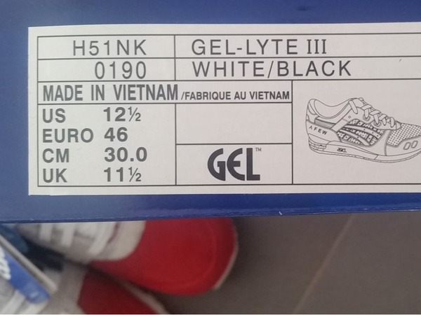 asics gel lyte iii size 5