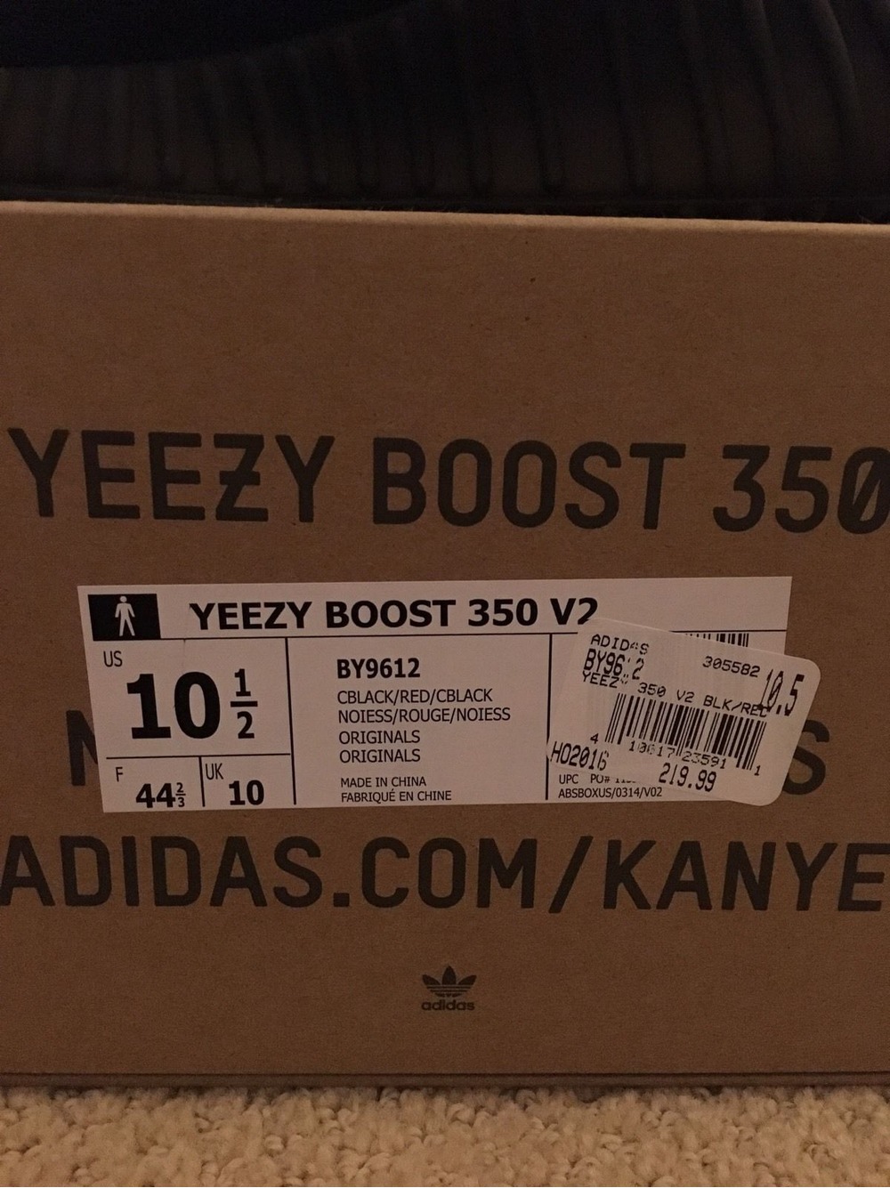 Adidas Originals X Kanye West Yeezy Boost 350 v2 CP 9654 Zebra Sz