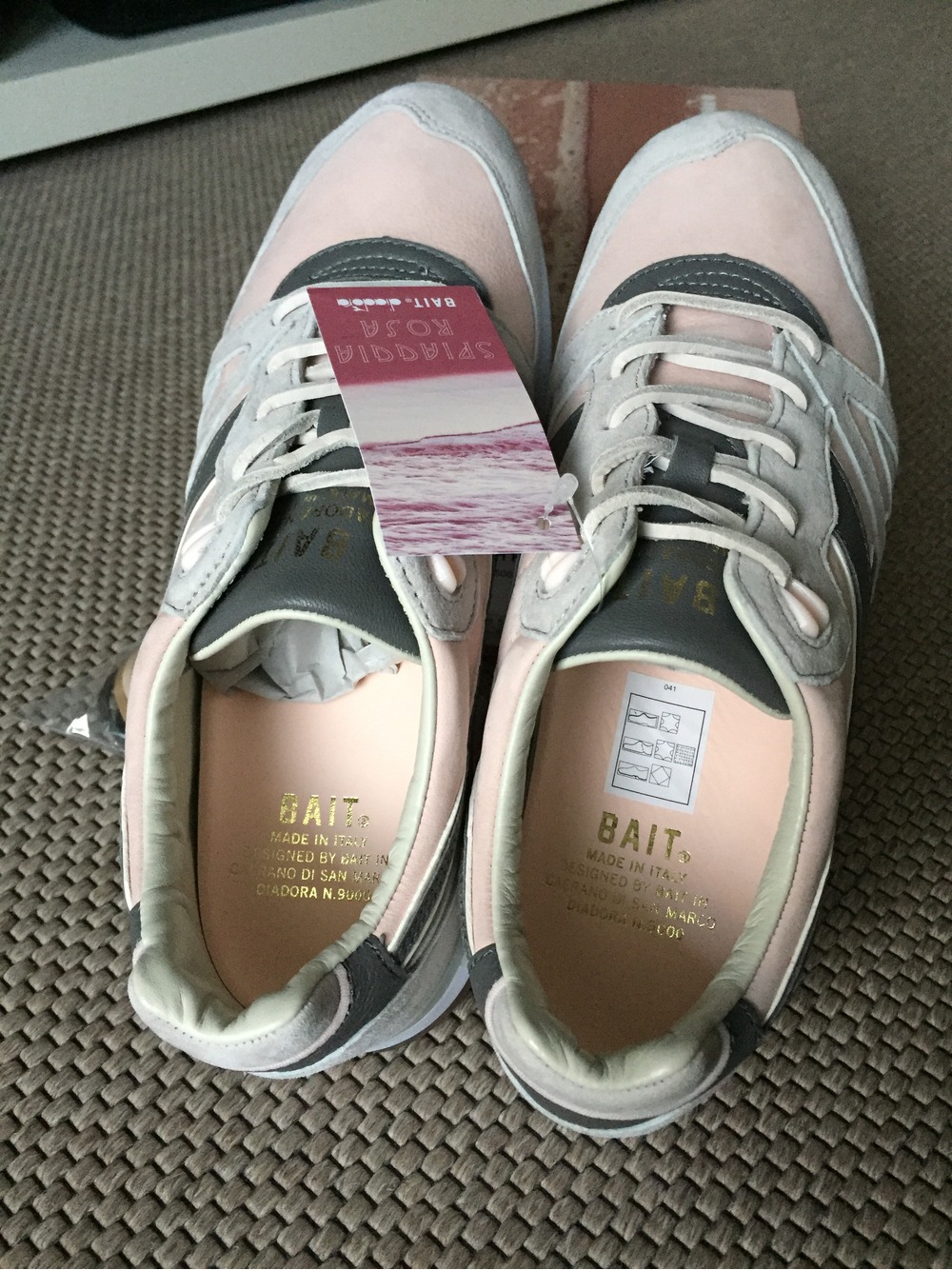 bait x diadora n9000 spiaggia rosa