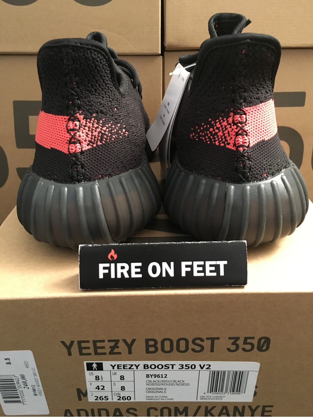 Gs Yeezy boost 350 V 2 white red infant sizes fake canada For Sale
