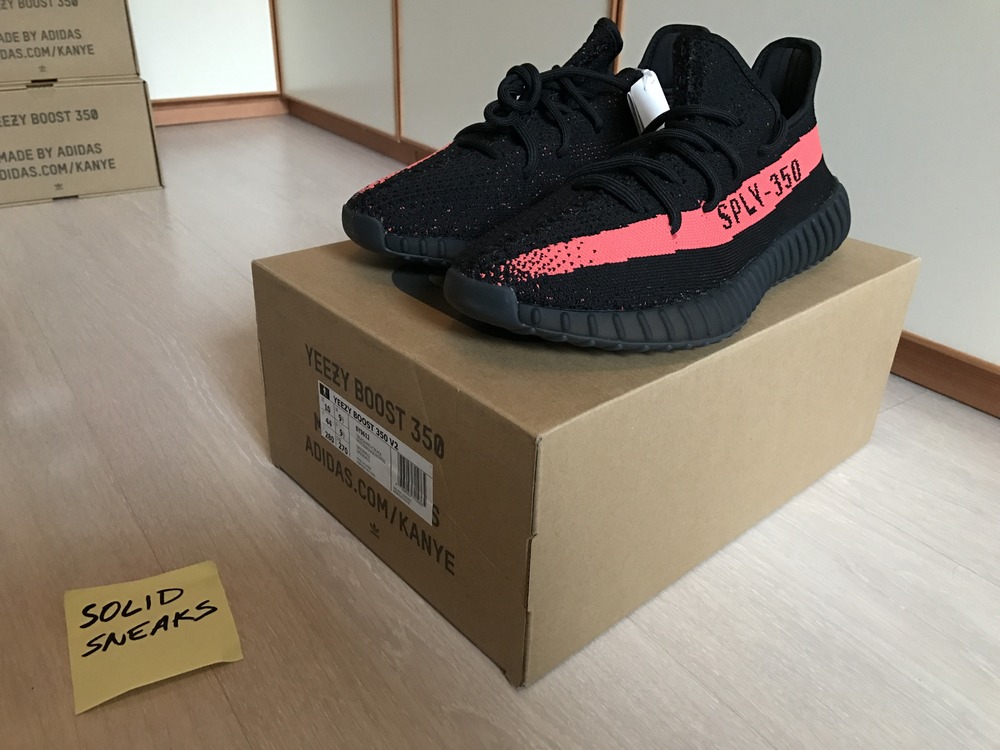 Shop Top Fashion Yeezy boost 350 V2 solar red 'Sply 350' black red