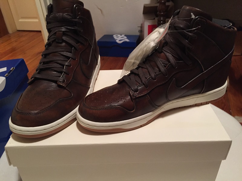 nike dunk high burnished leather