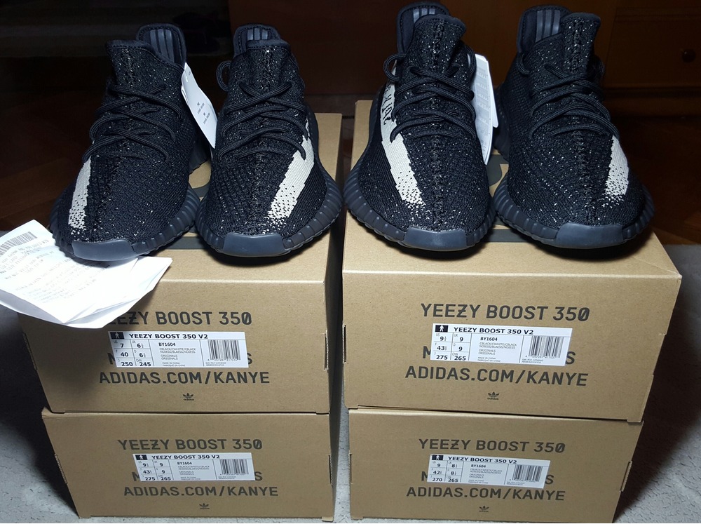YEEZY 350 BOOST V2 OREO SZ 10.5 DS BLACK BY 1604 Cheap Sale