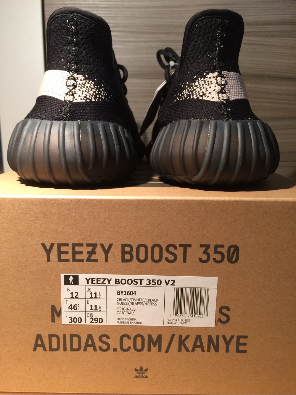 Adidas Yeezy Boost 350 V2 Black White BY1604 YeezyMark