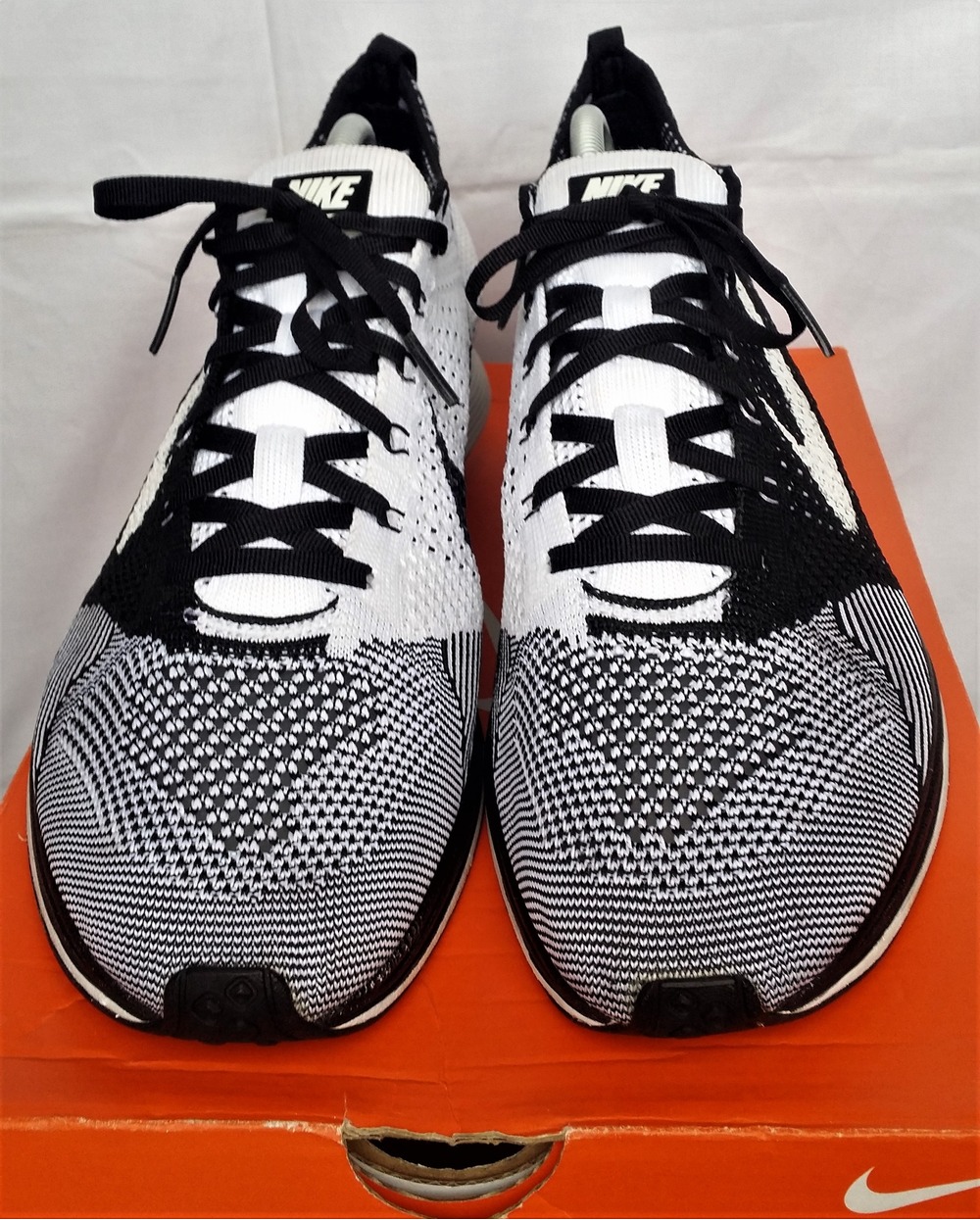flyknit racer orca white tongue