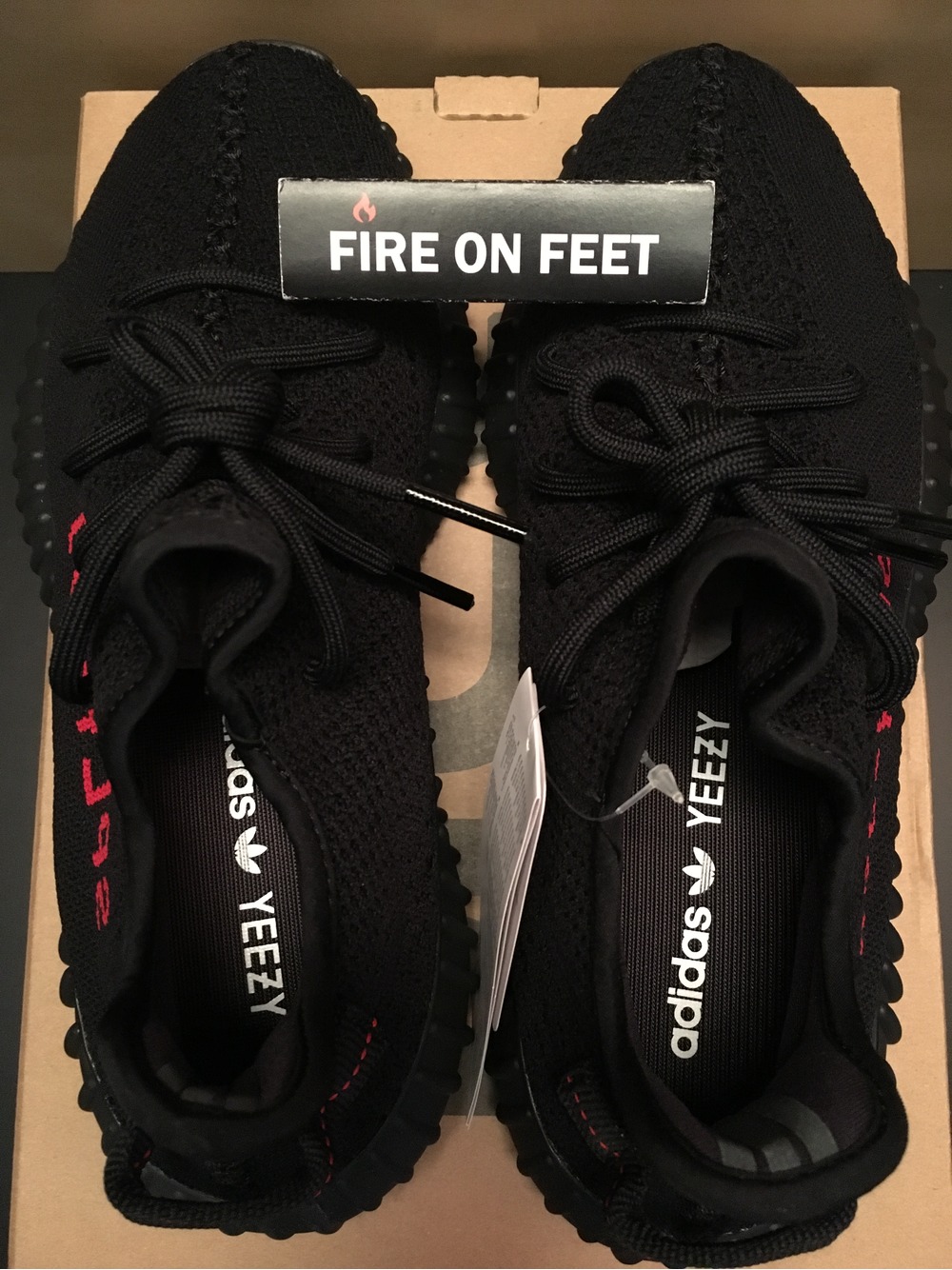 Yeezy V2 Bred 350 Boost Adidas Black Red CP 9652 Size 10.5 In