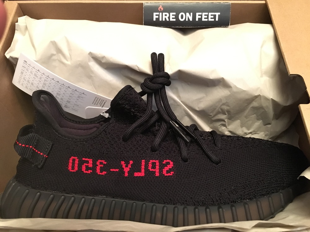 Adidas Yeezy Ultraboost 350 v2 Bred Infant 10 k