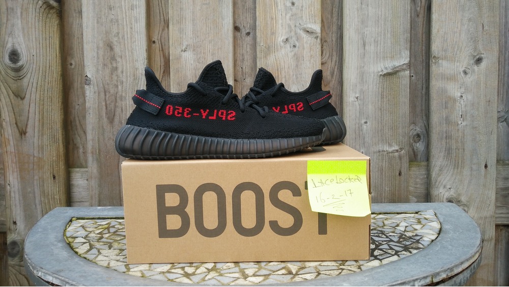 Adidas Yeezy Boost 350 V2 Infant 9k Black Red Bred With Receipt