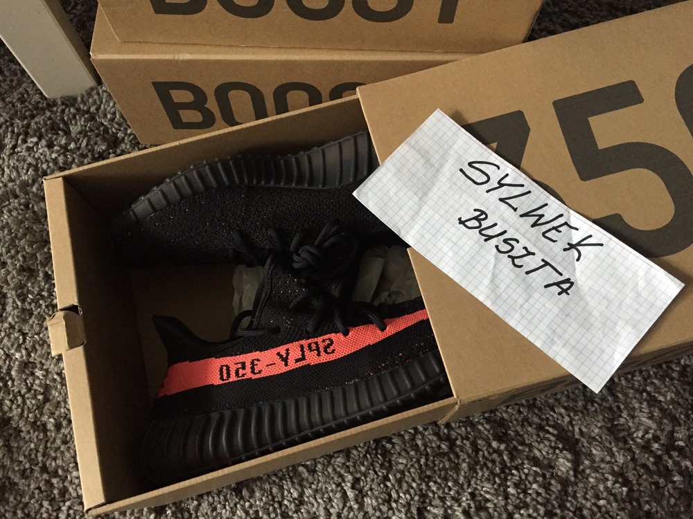 Adidas Yeezy Boost 350 v2 Bred Black And Red BY 9612