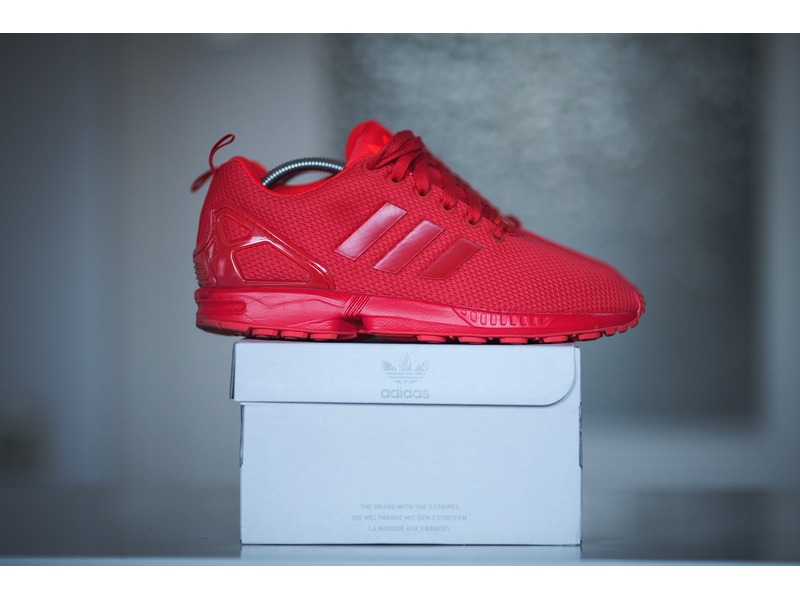adidas zx flux all red