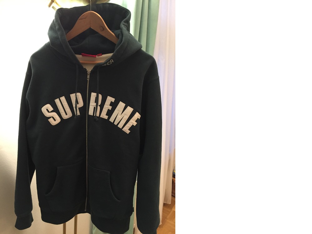 supreme arc logo zip hoodie