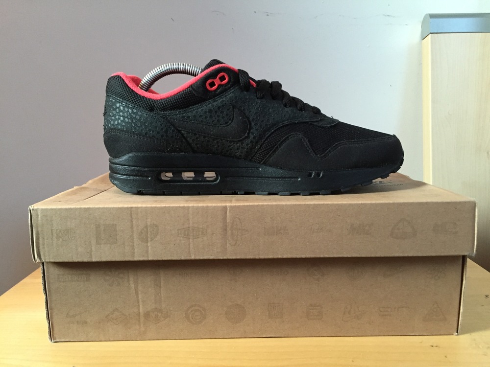 Nike Air Max 1 Safari Black Hot Red Nike Air Griffey Max 1 Premium Safari BlackMetallic Silver