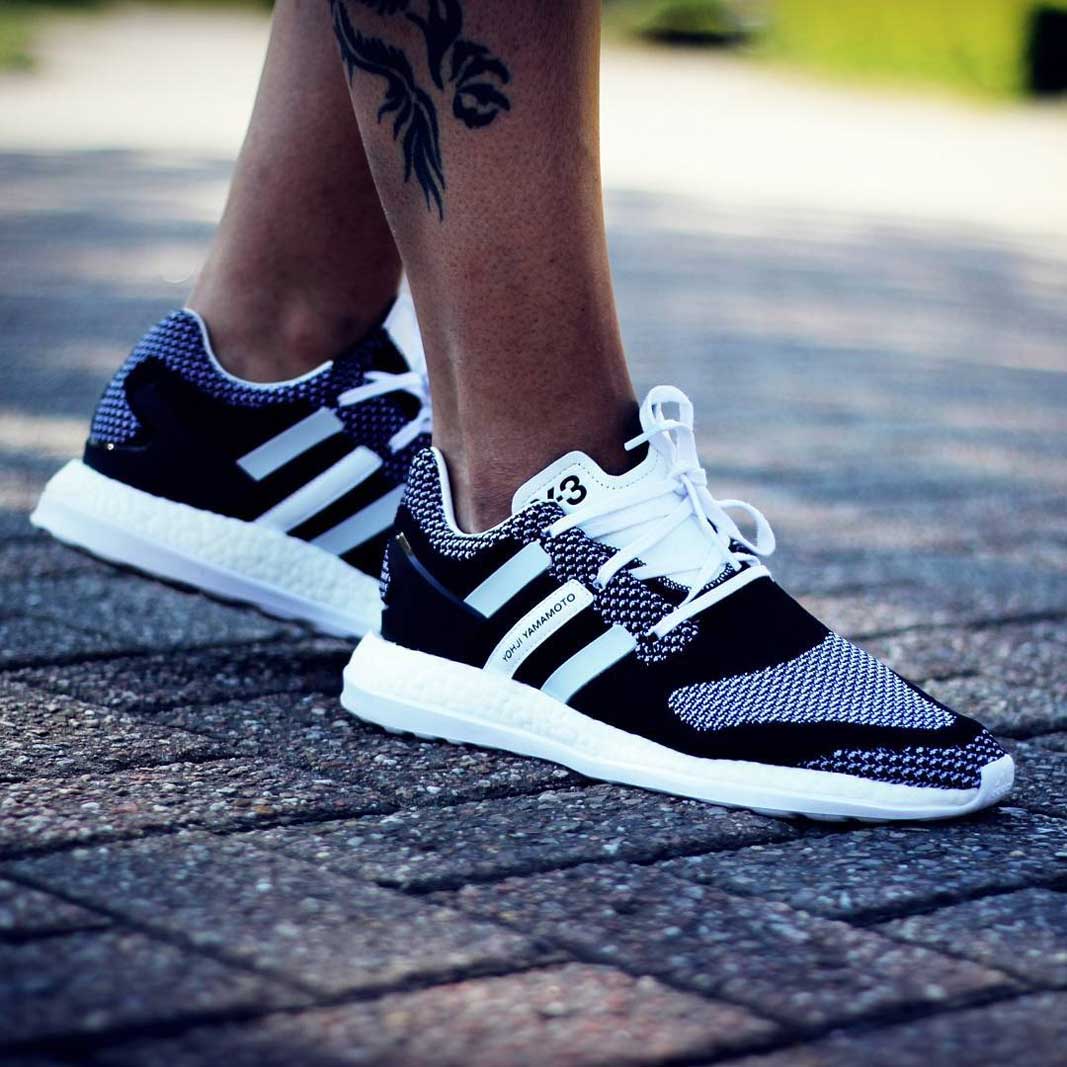 y3 pure boost on feet